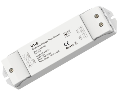Triac Dimmer DC12-48V 15A*1CH AC100-220V + Pusch Switch
