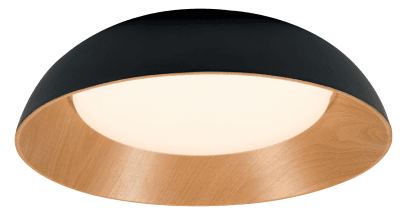 LED Осветително тяло 24W Черно/Дървено CCT