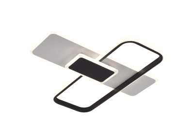 LED Осветително тяло 68W Бяло/Черно CCT + Дистанционно управление