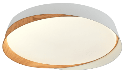 LED Осветително Тяло Бяло/Светло Дърво 20W 3CCT-Памет + Дистанционно Управление
