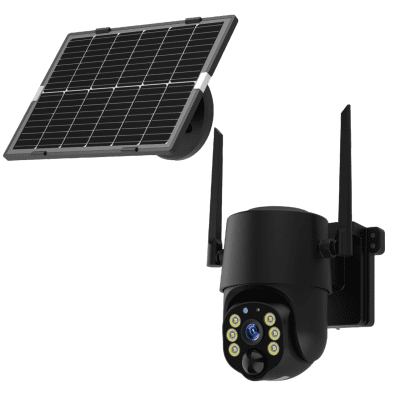 4MW Wi-Fi Соларна IP Камера Черна SD-слот
