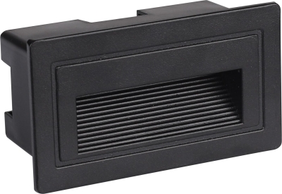 LED Осветител за Стълби КВАДРАТЕН ЧЕРЕН 3W IP65