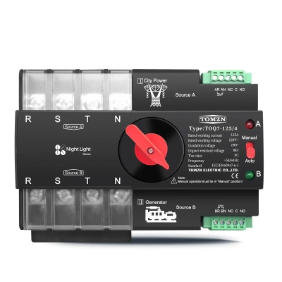 Трифазен  АВР TOMZN (ATS) TOQ7-125 4P/125A Black Type2 Generator