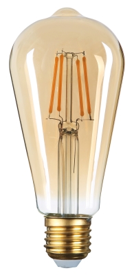 LED Крушка ST64 Candle Златисто стъкло