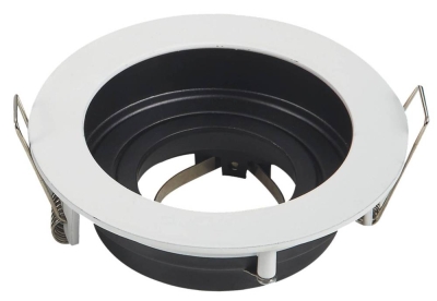 Кръгло Тяло GU10 Цокъл Алуминий Бяло/Черно MAX-35W