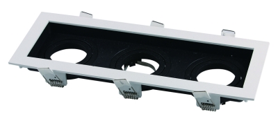 Квадратно Тяло за GU10 Алуминий Бяло/Черно Макс. 35W