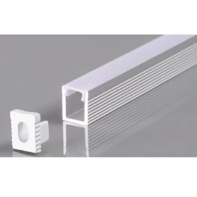 Алуминиев Профил за LED лента Сиво Тяло + Бял Рефлектор L=2m