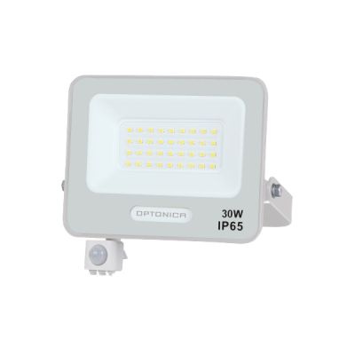 LED SMD Прожектор IP65 Бял със Сензор