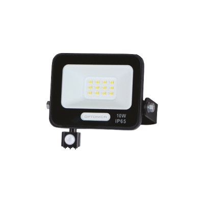 LED SMD Прожектор IP65 Черен със Сензор