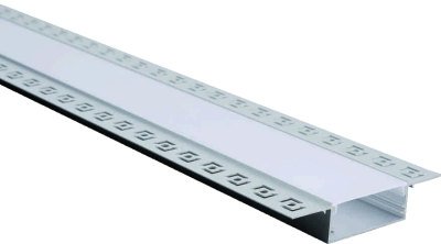 Aluminium Profile for LED Strip Silver body/White cover L=2M