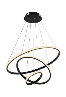 LED Пендел CCT 78W Черна Димерируема + Дистанционно Управление