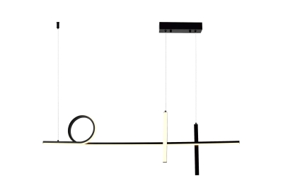 LED Пендел 24W Черно/Бяло