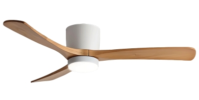 LED Осветително тяло Вентилатор 18W/3CCT Бял Дървен + Дистанционно управление