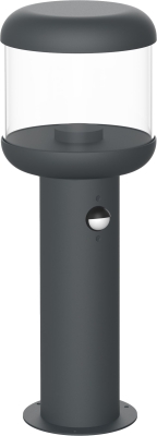 Градински Осветител Алуминиев с Изчистено Стъко E27 фасунга IP54 + PIR СЕНЗОР