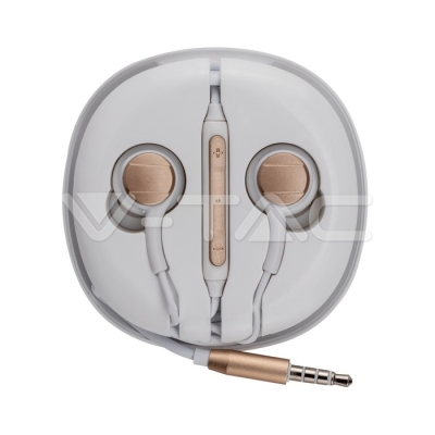 Аудио Слушалка Златна