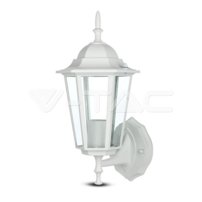 Аплик за Стена E27 Бял Мат На Горе