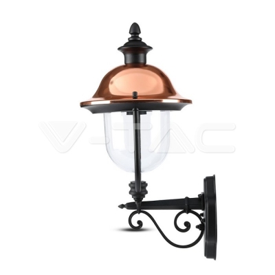 Градински Фенер 1 x E27 Черен Нагоре