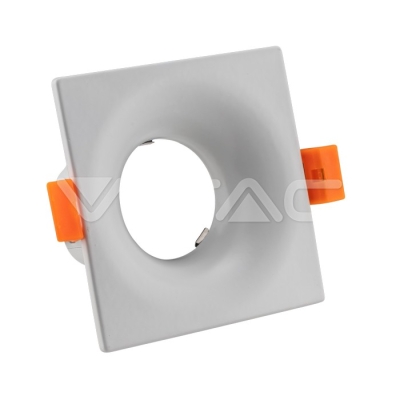 GU10 Отливка Квадрат Бяла