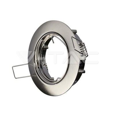 GU10 Корпус Луна Кръг Оринтируема Сатен Никел