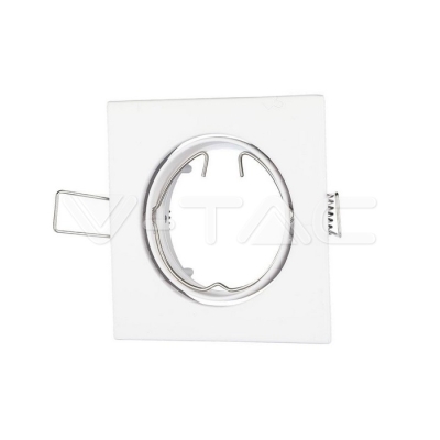 GU10 Корпус Луна Квадрат Оринтируема Бяла