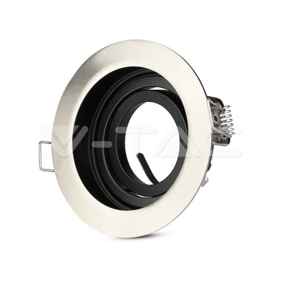 GU10 Корпус Луна Кръг Сатен Никел