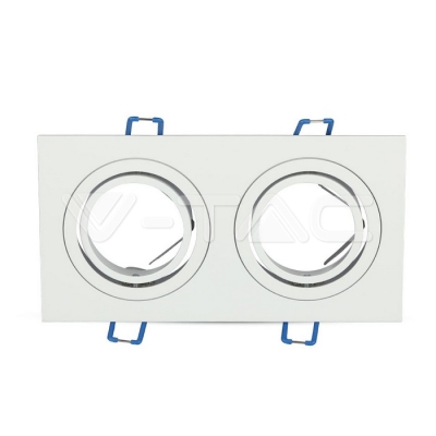 2*GU10 Корпус Луна Квадрат Бяла