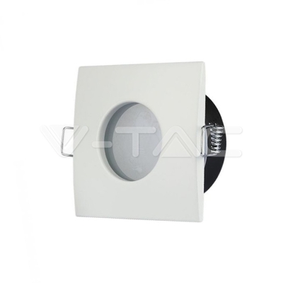 GU10 Корпус Луна Квадрат Мат Бяла