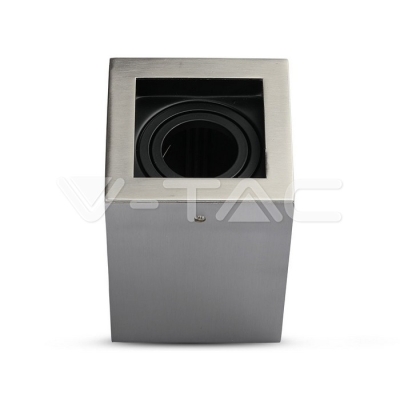 GU10 Корпус Луна Външен Монтаж Квадрат Сатен Никел