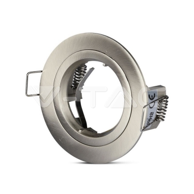 GU10 Корпус Луна Кръг Сатен Никел