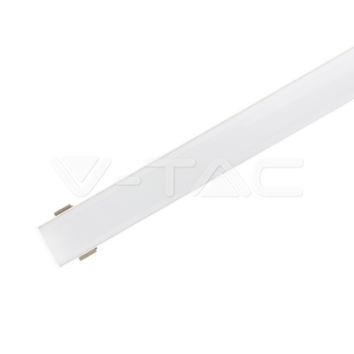 Монтажен Kит С Дифузер За LED Лента Алуминиев Бял 2000 x  23.5 x 10mm