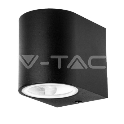 Фасадно Тяло за Стена GU10 Алуминий Кръг Черно Една Посока IP44