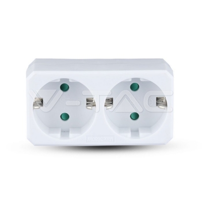 2 Щепсел Разклонител 10/16А 250V Бял