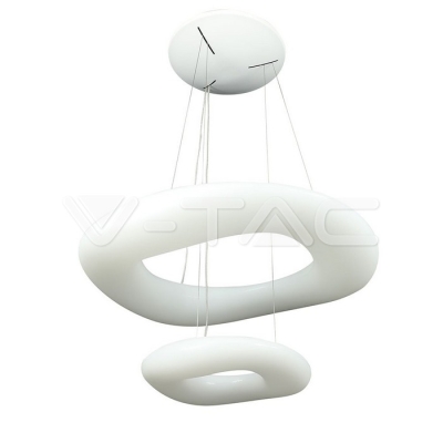 60W Пендел Кръг 3 Цветен Димиращ Бял