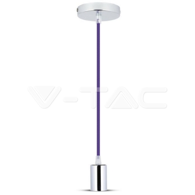 Пендел Хромиран Купол Светло Лилав Кабел