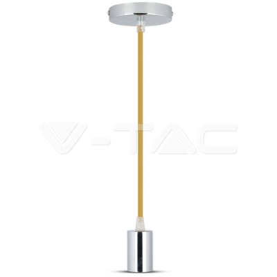 Пендел Хромиран Купол Светло Бежов Кабел