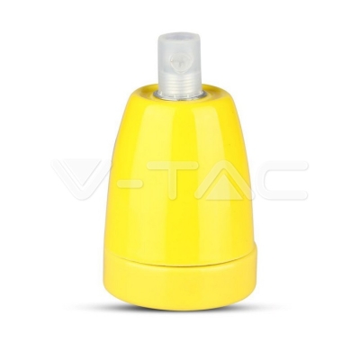 Фасунга Порцелан E27 Жълт