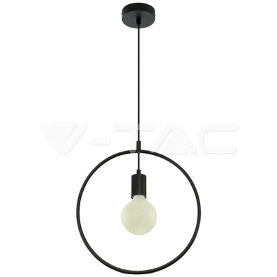 Геометричен Пендел Матово Черно Кръг