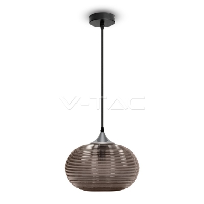 Пендел Стъклен Диамантен Разрес Черен Прозрачен