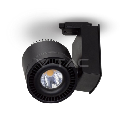 45W LED COB CRI>95 Прожектор Релсов Монтаж черно Тяло Бяла Светлина