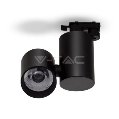 15W LED Прожектор Релсов Монтаж Черно Тяло Бяла Светлина