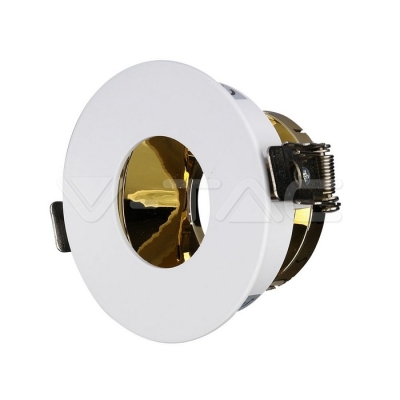 GU10 Отливка Кръг Бяло+Златно