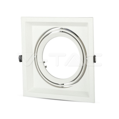 1xAR111 Тяло за Вграждане Релеф Бяло Тяло