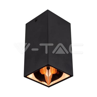 GU10 Корпус Квадрат Черно, Розово Злато