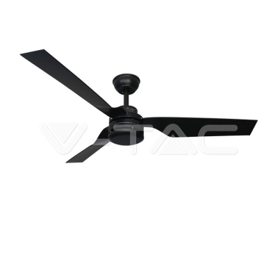 65W LED Сиво Тяло/Вентилатор Дистанционно 3 Перки Черни