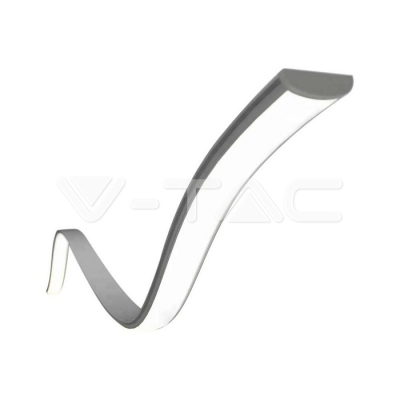 Монтажен Кит С Дифузер За ЛЕД Лента Вграждане 2000*18*6mm Гъвкав Бял