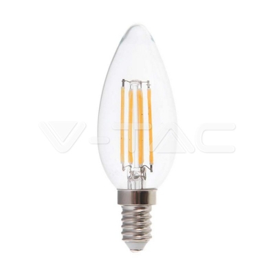 LED Крушка 4W Filament E14 Кендъл 6500K