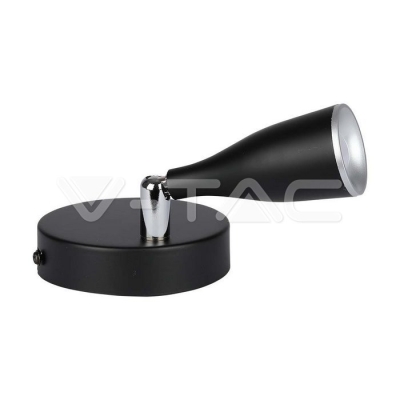 4.5W LED Единична Спот Лампа 3000К Черна