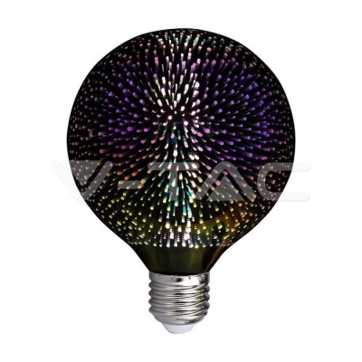 LED Крушка 3W Filament  E27 G125 3D 3000К