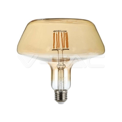 LED Крушка 8W Filament E27 T180 Амбър 1800K