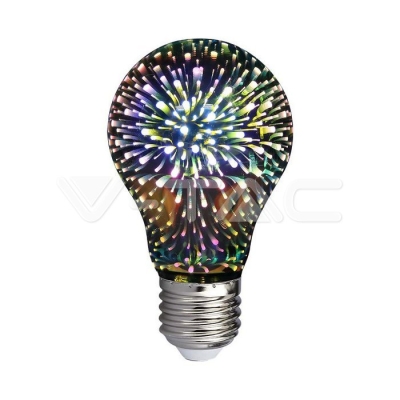 LED Крушка 3W E27 Filament 3D A60 3000K